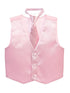 Tip Top Kids Little Boys Pink Three Button Satin Vest Tie 2 Pc Set 2-6 - SophiasStyle.com